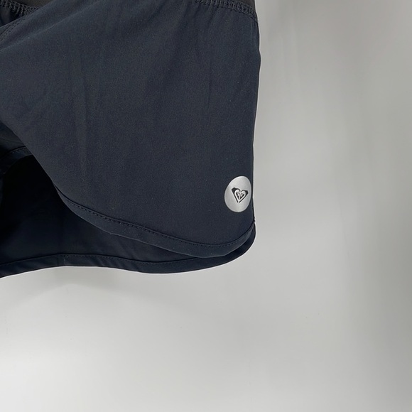 Roxy swim shorts high waist fold over waist black ocean quick dry surf beach S - Picture 8 of 12